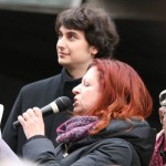 Projev Lenky Procházkové na Národní třídě 17. listopadu 2012