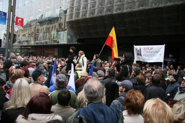 Demonstrace na Národní třídě 17. listopadu 2012